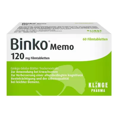 BINKO Memo 120 mg plėvele dengtos tabletės, 60 vnt