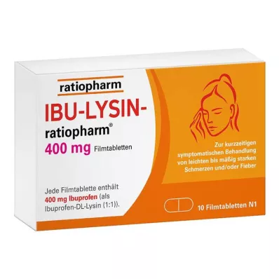 IBU LYSIN ratiopharm 400 mg - su ibuprofenu, 10 vnt