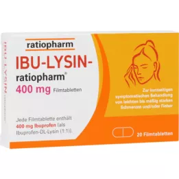 IBU-LYSIN-ratiopharm 400 mg plėvele dengtos tabletės, 20 vnt