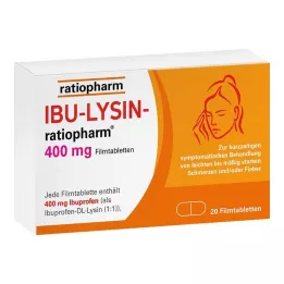 IBU-LYSIN-ratiopharm 400 mg plėvele dengtos tabletės, 20 vnt