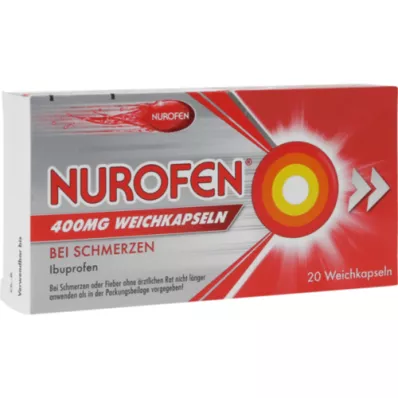 NUROFEN 400 mg minkštos kapsulės, 20 vnt