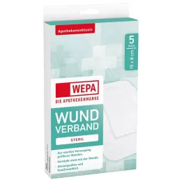 Wepa žaizdų tvarstis 8x15 cm sterilus, 5 vnt