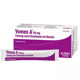 VOMEX 50 mg geriamasis tirpalas paketėlyje, 12 vnt