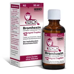 BROMHEXIN Hermes Arzneimittel 12 mg/ml lašai, 50 ml