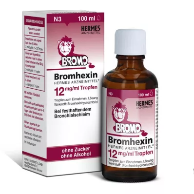 BROMHEXIN Hermes Arzneimittel 12 mg/ml lašai, 100 ml
