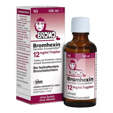 Bromhexine HERMES Medicines® 12 mg/ml lašai, 100 ml