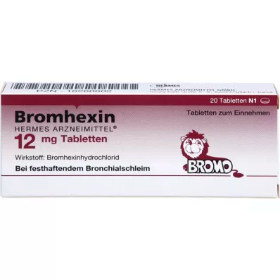 BROMHEXIN Hermes Arzneimittel 12 mg tabletės, 20 vnt