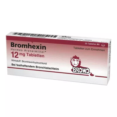 BROMHEXIN Hermes Arzneimittel 12 mg tabletės, 20 vnt