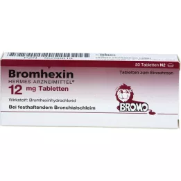 BROMHEXIN Hermes Arzneimittel 12 mg tabletės, 50 vnt