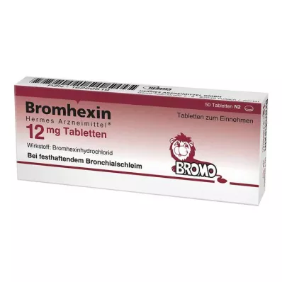 Bromhexine HERMES Medicines® 12 mg tabletės, 50 vnt Bromhexine HERMES Medicines® 12 mg tabletės, 50 vnt