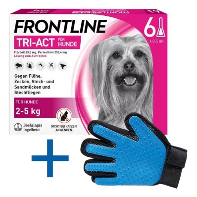 FRONTLINE Tri-Act tirpalas, skirtas lašinti 2-5 kg šunims, 6 vnt