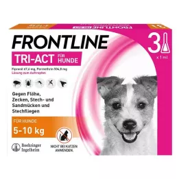 FRONTLINE Tri-Act tirpalas, skirtas lašinti šunims 5-10 kg, 3 vnt