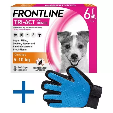 FRONTLINE Tri-Act tirpalas, skirtas lašinti 5-10 kg šunims, 6 vnt