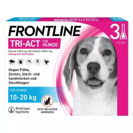 FRONTLINE Tri-Act tirpalas, skirtas lašinti 10-20 kg šunims, 3 vnt