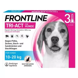 FRONTLINE Tri-Act skystas tirpalas šunims 10-20kg, 3 vnt
