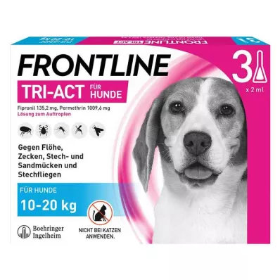 FRONTLINE Tri-Act skystas tirpalas šunims 10-20kg, 3 vnt