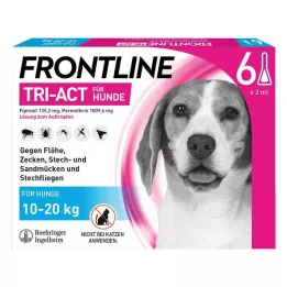 FRONTLINE Tri-Act tirpalas, skirtas lašinti 10-20 kg šunims, 6 vnt
