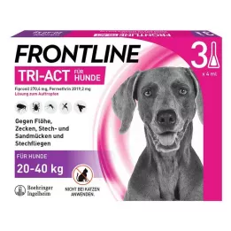 FRONTLINE Tri-Act tirpalas, skirtas lašinti 20-40 kg šunims, 3 vnt