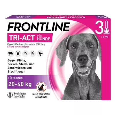 FRONTLINE Tri-Act Lsg.z.Drop-on šunims 20-40kg, 3 vnt FRONTLINE Tri-Act Lsg.z.Drop-on šunims 20-40kg, 3 vnt