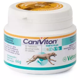 CANIVITON Forte Plus papildomo maisto tabletės šunims ir katėms, 30 vnt