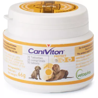 CANIVITON Protect papildomo maisto tabletės šunims ir katėms, 30 vnt