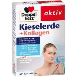 DOPPELHERZ Silica+kolagenas tabletės, 60 kapsulių