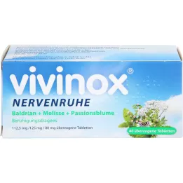 VIVINOX Nervinis poilsis Baldr.+Mel.+Passion.Calming.Drag., 40 St