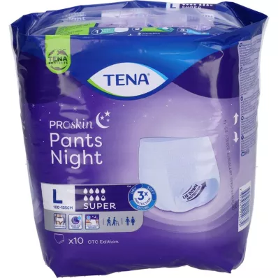 TENA PANTS naktinės vienkartinės kelnės Super L, 10 vnt