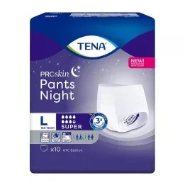 TENA PANTS naktinės vienkartinės kelnės Super L, 10 vnt