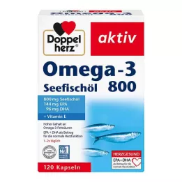 DOPPELHERZ Omega-3 jūros žuvų taukai 800 aktyviųjų kapsulių, 120 kapsulių