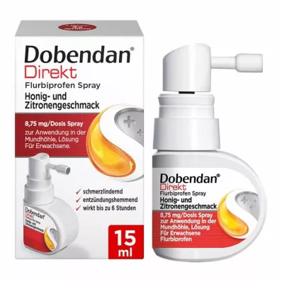 Dobendan® Direct Flurbiprofen Spray Honey & Citrinų skonio, 15 ml Dobendan® Direct Flurbiprofen Spray Honey & Citrinų skonio, 15 ml