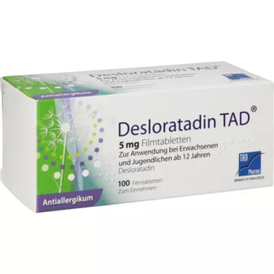 DESLORATADIN TAD 5 mg plėvele dengtos tabletės, 100 vnt