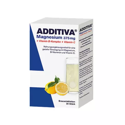 ADDITIVA Magnis 375 mg+Vitaminų B kompleksas+Vit.C, 20X6 g