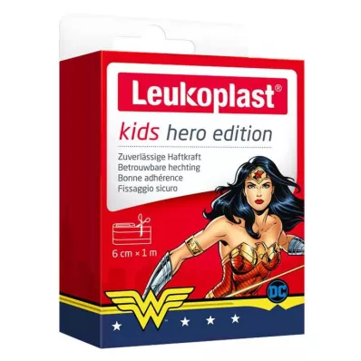LEUKOPLAST vaikiški pleistrai herojus Wonder Woman 6 cmx1m, 1 vnt