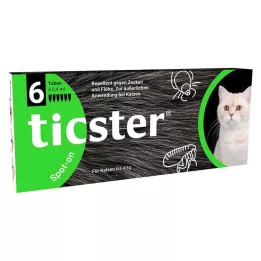 TICSTER Taškinis tirpalas katėms iki 4 kg, 6X0,4 ml