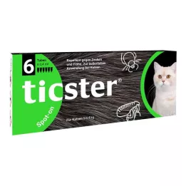TICSTER Taškinis tirpalas katėms iki 4 kg, 6X0,4 ml