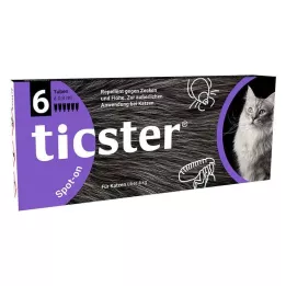 TICSTER Taškinis tirpalas 4-8 kg katėms, 6X0,8 ml