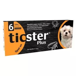 TICSTER Plus spot-on tirpalas šunims nuo 4 iki 10 kg, 6X1,2 ml