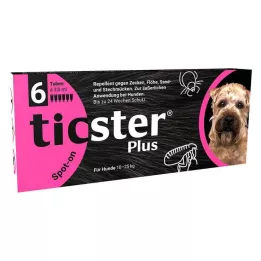 TICSTER Plus spot-on tirpalas šunims nuo 10 iki 25 kg, 6X3 ml