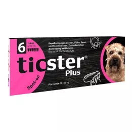 TICSTER Plus spot-on tirpalas šunims nuo 10 iki 25 kg, 6X3 ml
