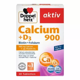 DOPPELHERZ Kalcio 900+D3 tabletės, 30 kapsulių