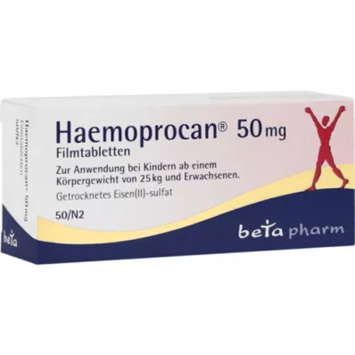 HAEMOPROCAN 50 mg plėvele dengtos tabletės, 50 vnt