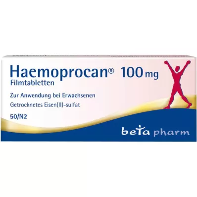 HAEMOPROCAN 100 mg plėvele dengtos tabletės, 50 vnt