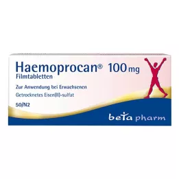 HAEMOPROCAN 100 mg plėvele dengtos tabletės, 50 vnt