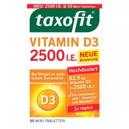TAXOFIT Vitamino D3 2500 I.U. tabletės, 50 vnt