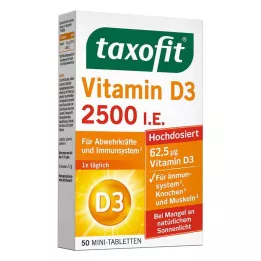 TAXOFIT Vitamino D3 2500 I.U. tabletės, 50 vnt