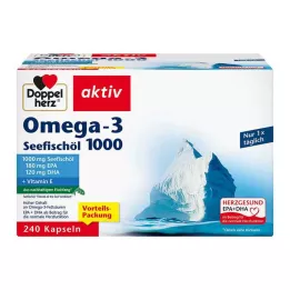 DOPPELHERZ Omega-3 jūros žuvų taukai 1000 kapsulių, 240 kapsulių