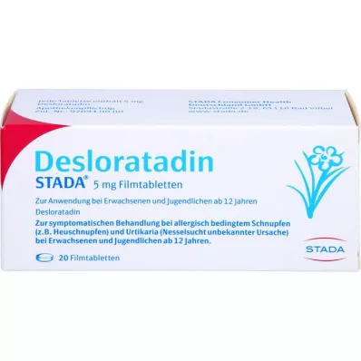 DESLORATADIN STADA 5 mg plėvele dengtos tabletės, 20 vnt
