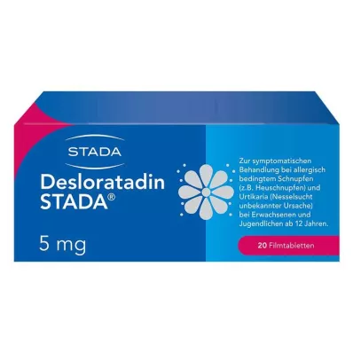 Desloratadine STADA® 5 mg plėvele dengtos tabletės, 20 vnt Desloratadine STADA® 5 mg plėvele dengtos tabletės, 20 vnt
