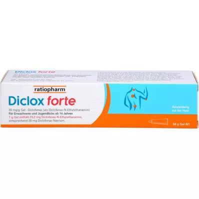 DICLOX forte 20 mg/g gelio, 50 g